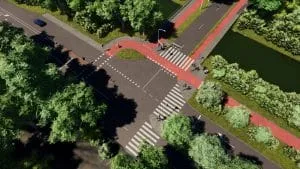 Nieuwe weg kruising